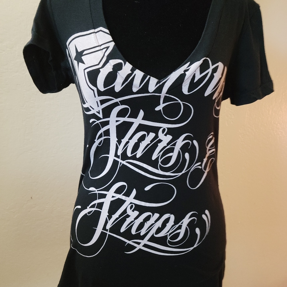 Famous Stars & Stripes Black & White T-Shirt